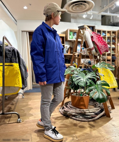 OLD BETTY'S(オールドベティーズ)の「オールドベティーズ【OLD BETTY’S】T/C Coverall Jacket(カバーオール・レディース・ブルー/サンドベージュ・L/M)」の10枚目の写真