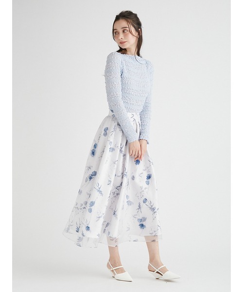 CELFORD（セルフォード）の「フラワープリントタックフレアスカート