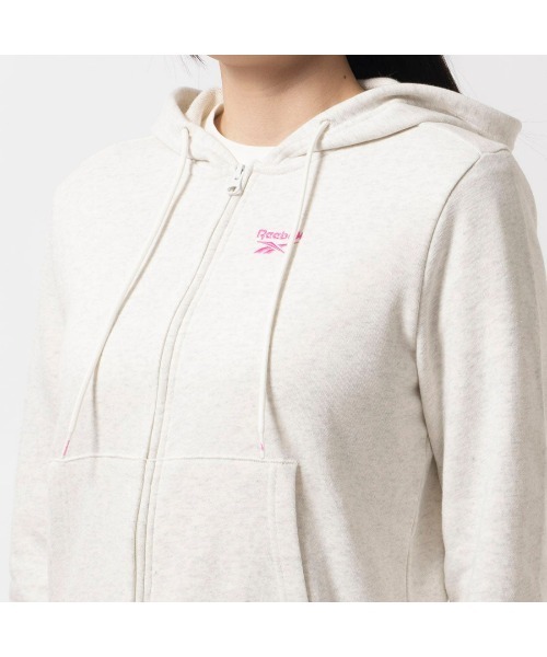 Reebok（リーボック）の「フレンチテリー フルジップ フーディー / RI SL FRENCH TERRY FZ（パーカー・レディース・ブラック/オフホワイト/グレー・LARGE/MEDIUM/SMALL/XX-LARGE/X-LARGE/X-SMALL）」の12枚目の写真