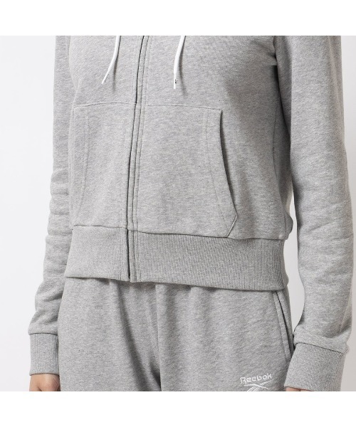 Reebok（リーボック）の「フレンチテリー フルジップ フーディー / RI SL FRENCH TERRY FZ（パーカー・レディース・ブラック/オフホワイト/グレー・LARGE/MEDIUM/SMALL/XX-LARGE/X-LARGE/X-SMALL）」の7枚目の写真