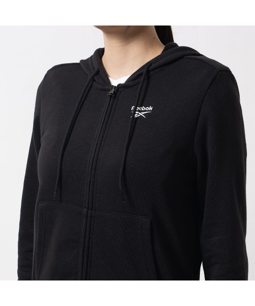 Reebok（リーボック）の「フレンチテリー フルジップ フーディー / RI SL FRENCH TERRY FZ（パーカー・レディース・ブラック/オフホワイト/グレー・LARGE/MEDIUM/SMALL/XX-LARGE/X-LARGE/X-SMALL）」の16枚目の写真
