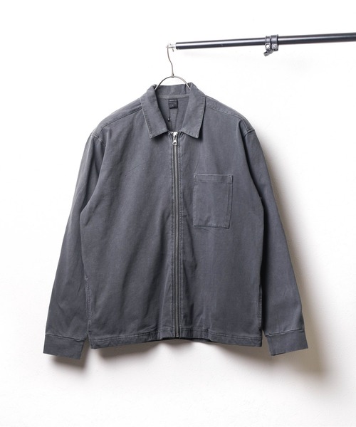 【セール】【69】【it】ピグメント加工 ZIPシャツジャケット（ブルゾン）｜ARCHIVER（アーカイバ）