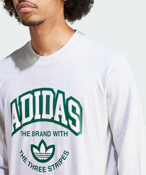 adidas（アディダス）の「VRCT 長袖Tシャツ / ロンT / アディダスオリジナルス adidas Originals（Tシャツ/カットソー・メンズ・グレー・XX-LARGE/LARGE/MEDIUM/SMALL/X-LARGE/X-SMALL/3XL）」の4枚目の写真