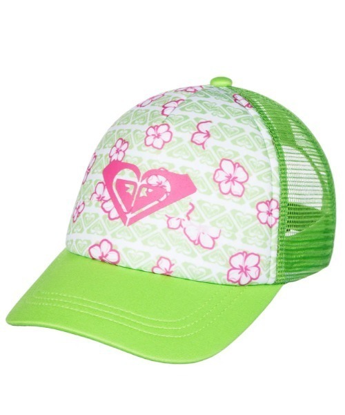 ROXY(ロキシー)の「SWEET EMOTIONS/ロキシーキッズマルチフラワーパターンプリントメッシュキャップ(キャップ・キッズ・ブルー系その他/ピンク/ブルー・FREE)」の2枚目の写真