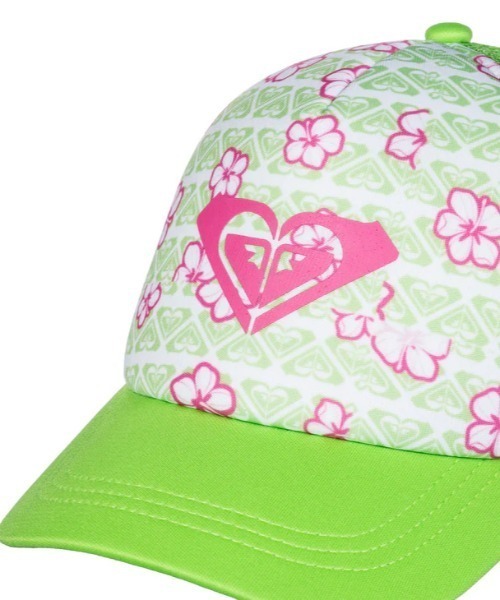 ROXY(ロキシー)の「SWEET EMOTIONS/ロキシーキッズマルチフラワーパターンプリントメッシュキャップ(キャップ・キッズ・ブルー系その他/ピンク/ブルー・FREE)」の7枚目の写真