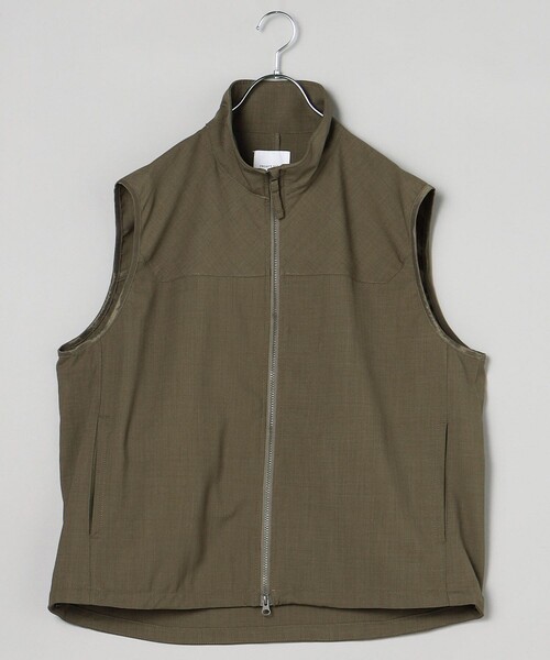 セール】速乾素材 リラックスフィット リネンライク ジップベスト