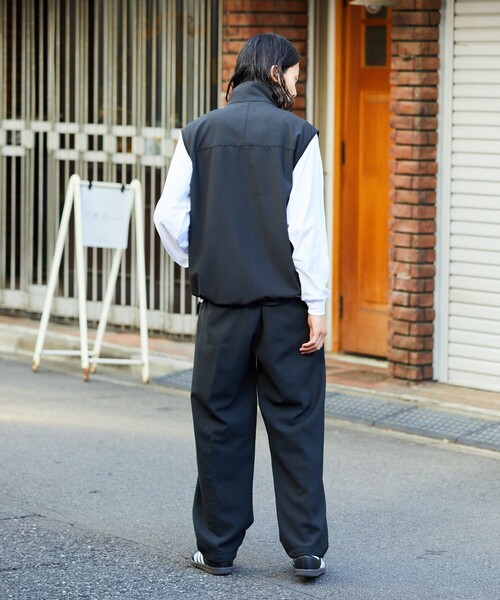 セール】速乾素材 リラックスフィット リネンライク ジップベスト