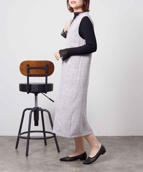 Chez toi（シェトワ）の「チュールフラットシューズ（パンプス・レディース・ブラック/ブラック系その他/ベージュ・S/M/L）」の17枚目の写真