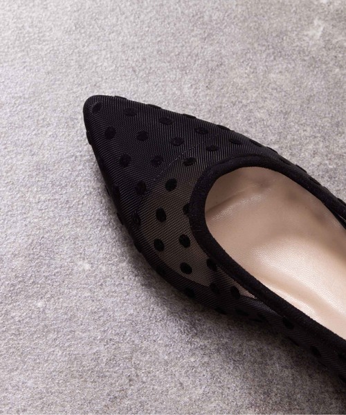 Chez toi（シェトワ）の「チュールフラットシューズ（パンプス・レディース・ブラック/ブラック系その他/ベージュ・S/M/L）」の8枚目の写真
