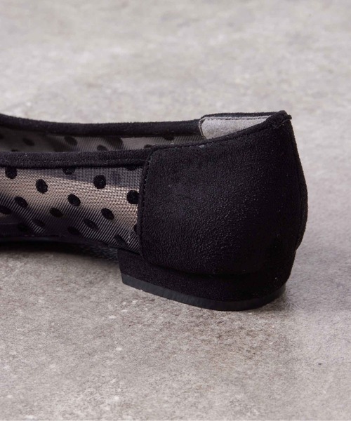 Chez toi（シェトワ）の「チュールフラットシューズ（パンプス・レディース・ブラック/ブラック系その他/ベージュ・S/M/L）」の7枚目の写真