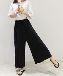 ガウチョパンツ」に該当するレディースのパンツ（ブラック/黒色系