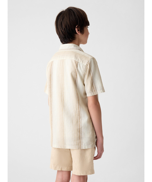 ギャップ　GAP リネン　シャツ　2枚セット　ホワイト　ベージュ　美品　麻　長袖 2025年最新】gap リネン シャツの人気アイテム - メルカリ