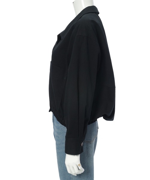 Edit Sheen（エディットシーン）の「開襟オーバーシャツ（シャツ/ブラウス・レディース・ベージュ/ブラック・M）」の3枚目の写真