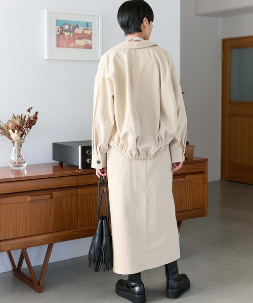 Edit Sheen（エディットシーン）の「開襟オーバーシャツ（シャツ/ブラウス・レディース・ベージュ/ブラック・M）」の10枚目の写真