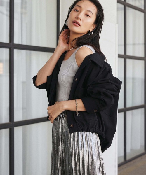 Edit Sheen（エディットシーン）の「開襟オーバーシャツ（シャツ/ブラウス・レディース・ベージュ/ブラック・M）」の20枚目の写真