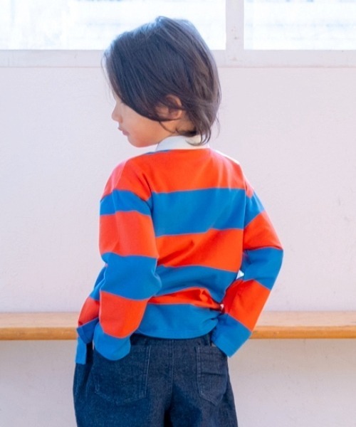 and D. petit main（アンドディープティマイン）の「スタンドネックラガー長袖シャツ（Tシャツ/カットソー・キッズ・ライトグレー/ブラック/ブルー・120cm/110cm/100cm/90cm/130cm）」の16枚目の写真