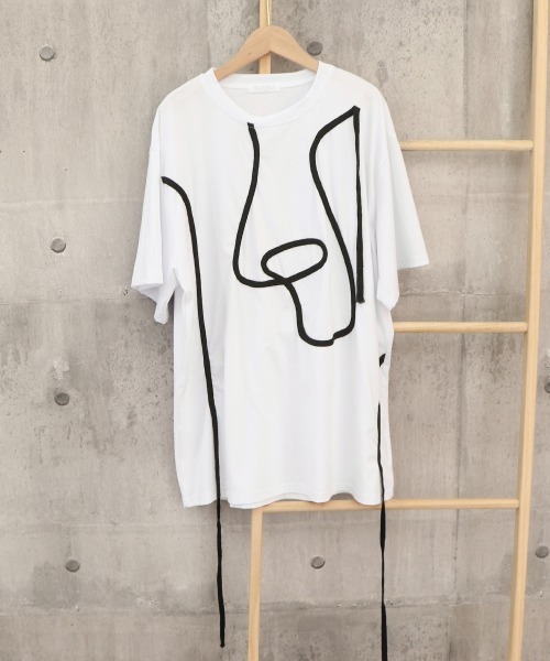 Miniministore（ミニミニストア）の「ロングTシャツ レディース半袖チュニック（Tシャツ/カットソー・レディース・ホワイト/ブラック・FREE）」の16枚目の写真