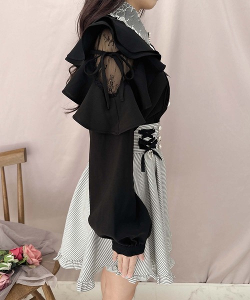ROJITA（ロジータ）の「レースカラーラッフルショルダーブラウス（シャツ/ブラウス・レディース・ブラック/ホワイト/ピンク・FREE）」の21枚目の写真