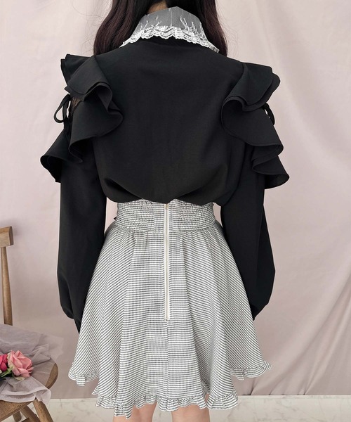 ROJITA（ロジータ）の「レースカラーラッフルショルダーブラウス（シャツ/ブラウス・レディース・ブラック/ホワイト/ピンク・FREE）」の22枚目の写真