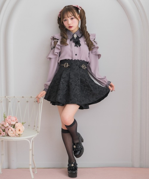 ROJITA（ロジータ）の「レースカラーラッフルショルダーブラウス（シャツ/ブラウス・レディース・ブラック/ホワイト/ピンク・FREE）」の14枚目の写真