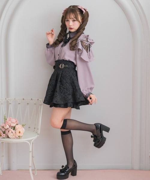 ROJITA（ロジータ）の「レースカラーラッフルショルダーブラウス（シャツ/ブラウス・レディース・ブラック/ホワイト/ピンク・FREE）」の16枚目の写真