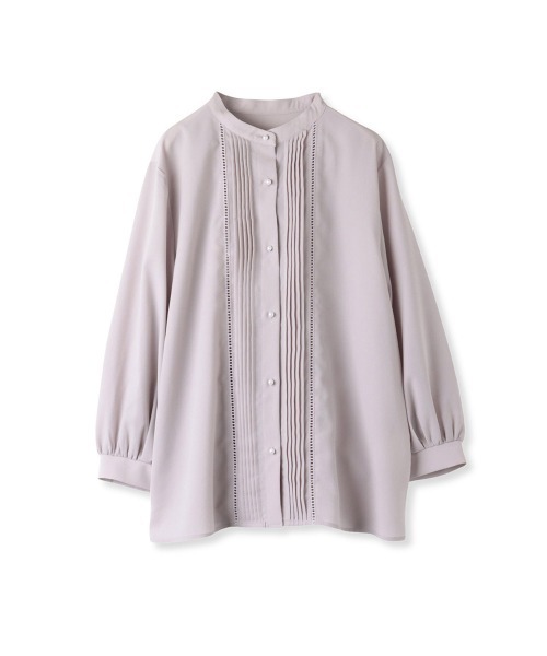 ketty(ケティ)の「パールボタンジョーゼットタックブラウス ≪手洗い可能≫(シャツ/ブラウス・レディース・ベージュ/オフホワイト/ブルー/ブラック・M)」の1枚目の写真