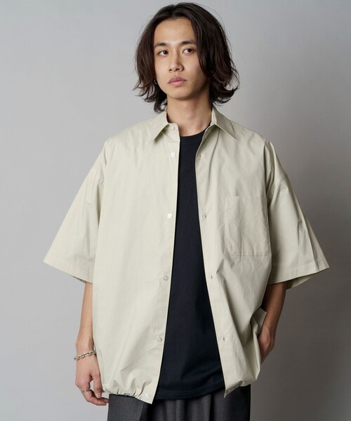 FREAK'S STORE(フリークスストア)の「限定展開 ビッグシルエット スピンドル レギュラーカラーシャツ(シャツ/ブラウス・メンズ・サックスブルー/オリーブ/ベージュ/ブラック/チャコールグレー/ホワイト・SMALL/MEDIUM/LARGE)」の18枚目の写真