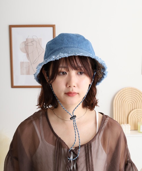 Sense of Grace（センスオブグレース）の「リバーシブル フリンジバケットハット（ハット・レディース・ベージュ/ネイビー/ブラック/アイボリー/ブルー・FREE）」の19枚目の写真