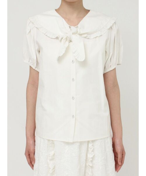 merry jenny（メリージェニー）の「スカーフブラウス（シャツ/ブラウス・レディース・アイボリー/ブラック・FREE）」の13枚目の写真