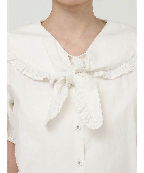 merry jenny（メリージェニー）の「スカーフブラウス（シャツ/ブラウス・レディース・アイボリー/ブラック・FREE）」の16枚目の写真