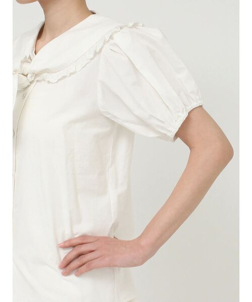 merry jenny（メリージェニー）の「スカーフブラウス（シャツ/ブラウス・レディース・アイボリー/ブラック・FREE）」の5枚目の写真