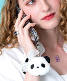 an meets zakka（アンミツザッカ）の「an meets zakka もふもふパンダマホストラップ / 携帯ストラップ（スマホグッズ）」