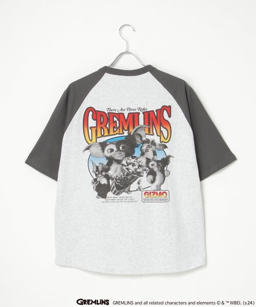 VENCEEXCHANGE(ヴァンスエクスチェンジ)の「GREMLINS グレムリン ラグランプリントTシャツ(Tシャツ/カットソー・メンズ・ホワイト/ブラック/ライトグレー・LL/L/M)」の11枚目の写真