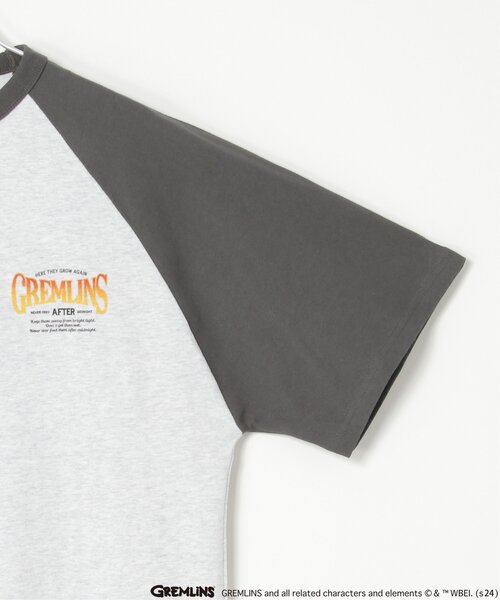 VENCEEXCHANGE(ヴァンスエクスチェンジ)の「GREMLINS グレムリン ラグランプリントTシャツ(Tシャツ/カットソー・メンズ・ホワイト/ブラック/ライトグレー・LL/L/M)」の5枚目の写真