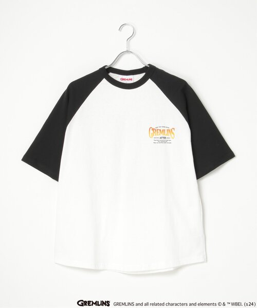 VENCEEXCHANGE(ヴァンスエクスチェンジ)の「GREMLINS グレムリン ラグランプリントTシャツ(Tシャツ/カットソー・メンズ・ホワイト/ブラック/ライトグレー・LL/L/M)」の10枚目の写真