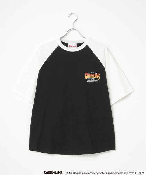 VENCEEXCHANGE(ヴァンスエクスチェンジ)の「GREMLINS グレムリン ラグランプリントTシャツ(Tシャツ/カットソー・メンズ・ホワイト/ブラック/ライトグレー・LL/L/M)」の4枚目の写真