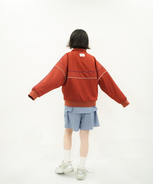 common gull products.(コモンガルプロダクツ)の「休日のトラックジャケット(ジャージ・レディース・ネイビー/レッド/アイボリー・MEDIUM/LARGE)」の15枚目の写真