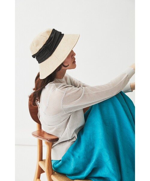 UNTITLED（アンタイトル）の「◆【柔らかい／洗える】ドレープリボンハット（ハット・レディース・ベージュ系その他7/ベージュ系4・99）」の3枚目の写真