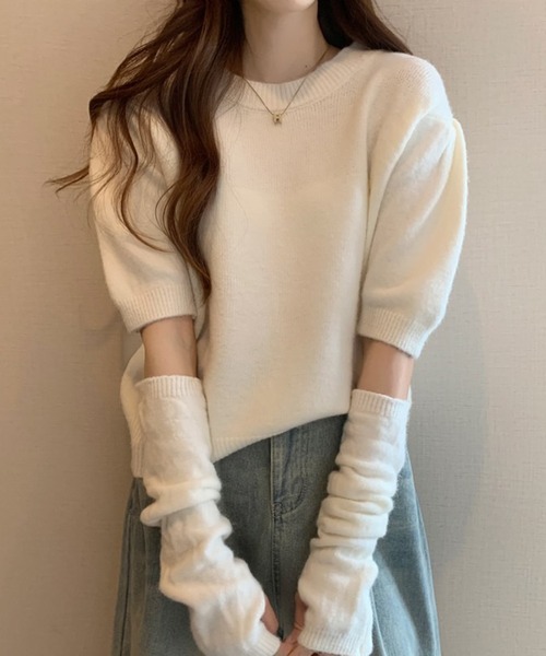 katie ニットセットアップ　アームウォーマー ニットT &アームウォーマーコーデセット⭐︎新品未使用の通販 by