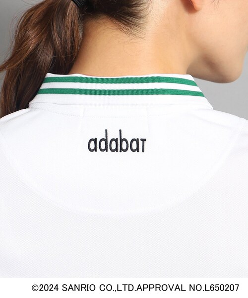 adabat（アダバット）の「◆【ハローキティ】刺しゅうデザイン 半袖ポロシャツ（ポロシャツ・レディース・ホワイト/ネイビー・36/38/40）」の19枚目の写真