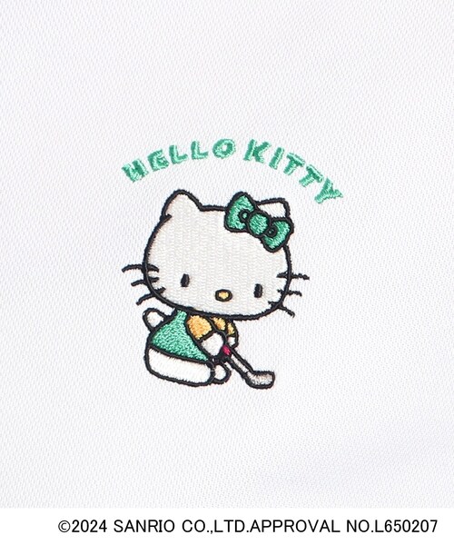 adabat（アダバット）の「◆【ハローキティ】刺しゅうデザイン 半袖ポロシャツ（ポロシャツ・レディース・ホワイト/ネイビー・36/38/40）」の18枚目の写真