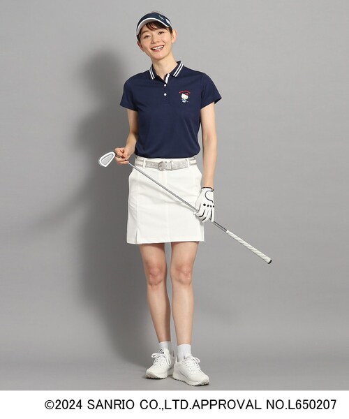 adabat（アダバット）の「◆【ハローキティ】刺しゅうデザイン 半袖ポロシャツ（ポロシャツ・レディース・ホワイト/ネイビー・36/38/40）」の14枚目の写真