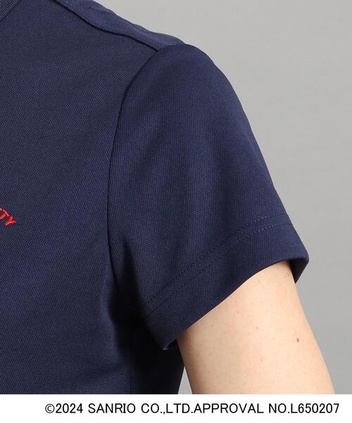 adabat（アダバット）の「◆【ハローキティ】刺しゅうデザイン 半袖ポロシャツ（ポロシャツ・レディース・ホワイト/ネイビー・36/38/40）」の6枚目の写真