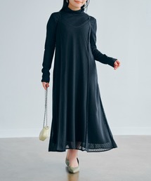 ドットジャカードキャミワンピース【低身長・小柄女性】