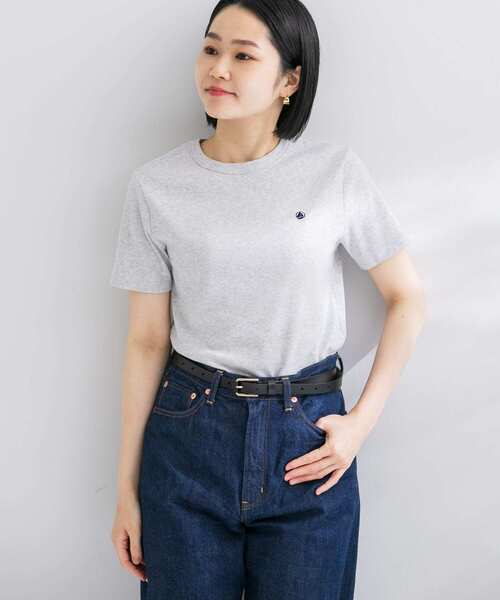 PETIT BATEAU（プチバトー）の「『別注』PETIT BATEAU×DOORS　embroidery t-shirts（Tシャツ/カットソー・レディース・ライトグレー/ホワイト/ネイビー・X-SMALL/SMALL/MEDIUM）」の19枚目の写真