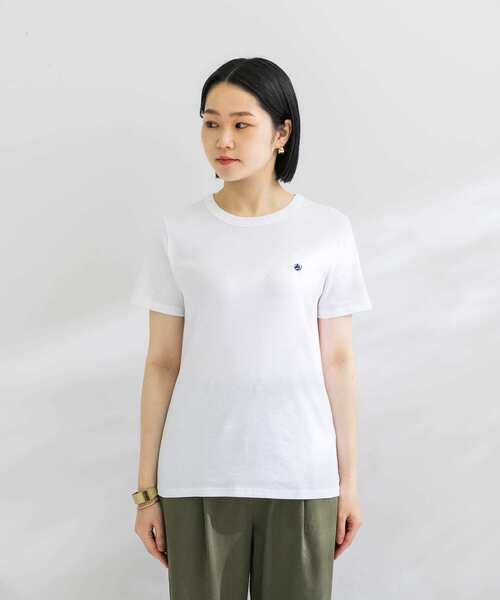 PETIT BATEAU（プチバトー）の「『別注』PETIT BATEAU×DOORS　embroidery t-shirts（Tシャツ/カットソー・レディース・ライトグレー/ホワイト/ネイビー・X-SMALL/SMALL/MEDIUM）」の22枚目の写真