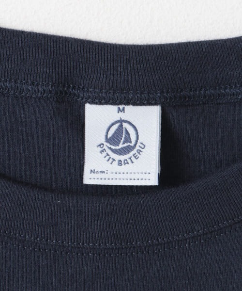 PETIT BATEAU（プチバトー）の「『別注』PETIT BATEAU×DOORS　embroidery t-shirts（Tシャツ/カットソー・レディース・ライトグレー/ホワイト/ネイビー・X-SMALL/SMALL/MEDIUM）」の4枚目の写真