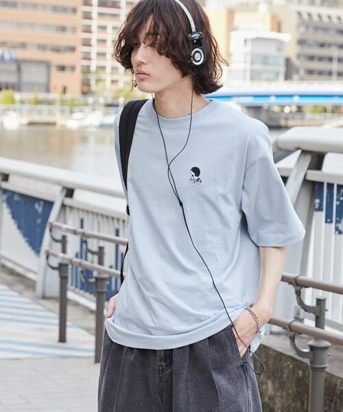 WEGO（ウィゴー）の「WEGO/リラックスフィットワンポイントT（Tシャツ/カットソー・メンズ・ホワイト/ダークグリーン/グレー/サックスブルー/ブラック/ホワイト系その他/その他1/その他2/その他3・MEDIUM/LARGE/SMALL）」の16枚目の写真