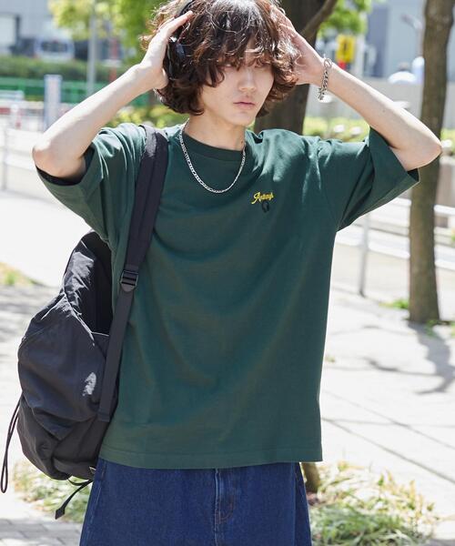 WEGO（ウィゴー）の「WEGO/リラックスフィットワンポイントT（Tシャツ/カットソー・メンズ・ホワイト/ダークグリーン/グレー/サックスブルー/ブラック/ホワイト系その他/その他1/その他2/その他3・MEDIUM/LARGE/SMALL）」の14枚目の写真