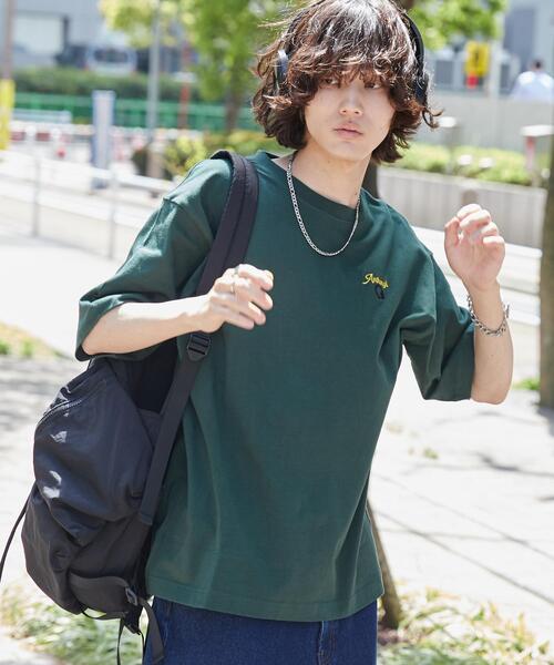 WEGO（ウィゴー）の「WEGO/リラックスフィットワンポイントT（Tシャツ/カットソー・メンズ・ホワイト/ダークグリーン/グレー/サックスブルー/ブラック/ホワイト系その他/その他1/その他2/その他3・MEDIUM/LARGE/SMALL）」の15枚目の写真